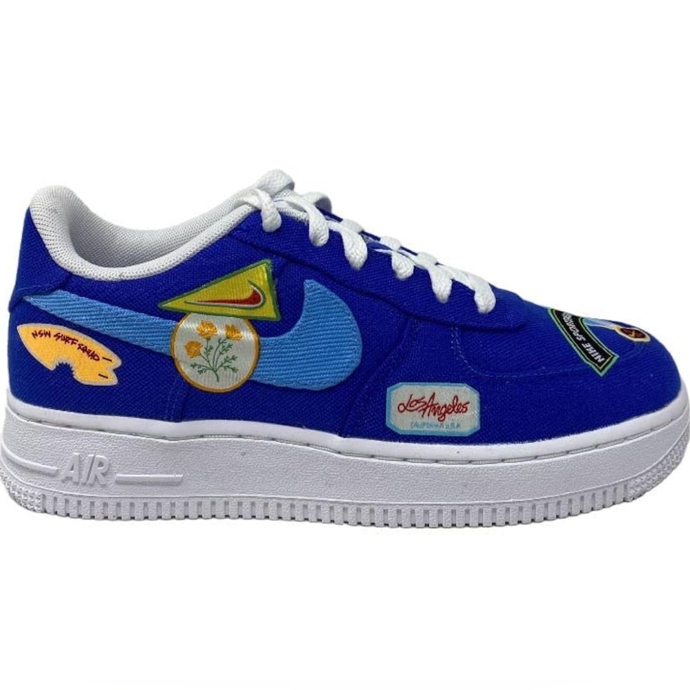 Nike Air Force 1 Low Patched Up Los Angeles GS DX2304-400 Youth Sneakers - Picture 1 of 13
